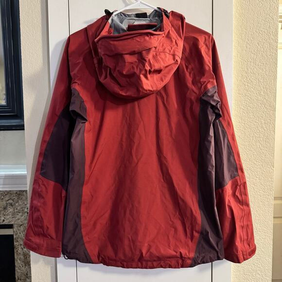 Rab Women’s Latok Alpine Full Zip Hooded Jacket Burgundy Pockets Size Small - Picture 3 of 9